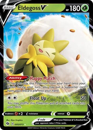 Eldegoss V 005/073 Holo Rare V Champion's Path