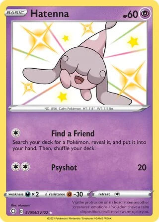 Hatenna SV054/SV122 Rare Shiny Shining Fates