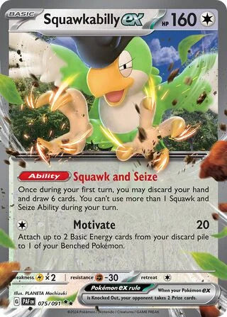 Squawkabilly ex 075/091 Double Rare Paldean Fates